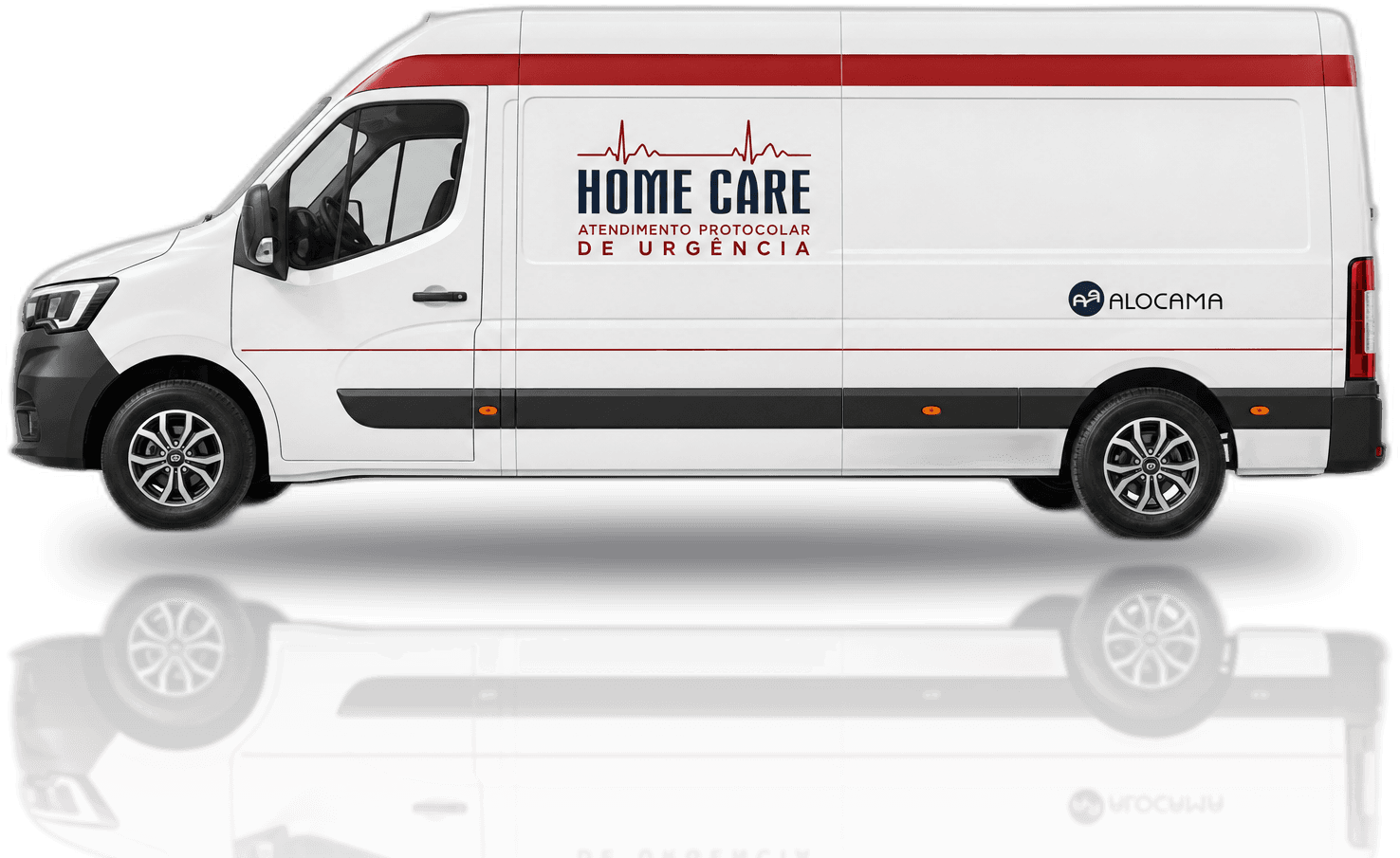 Veículo da Alocama — transporte exclusivo de equipamento médico-hospitalar, frota própria